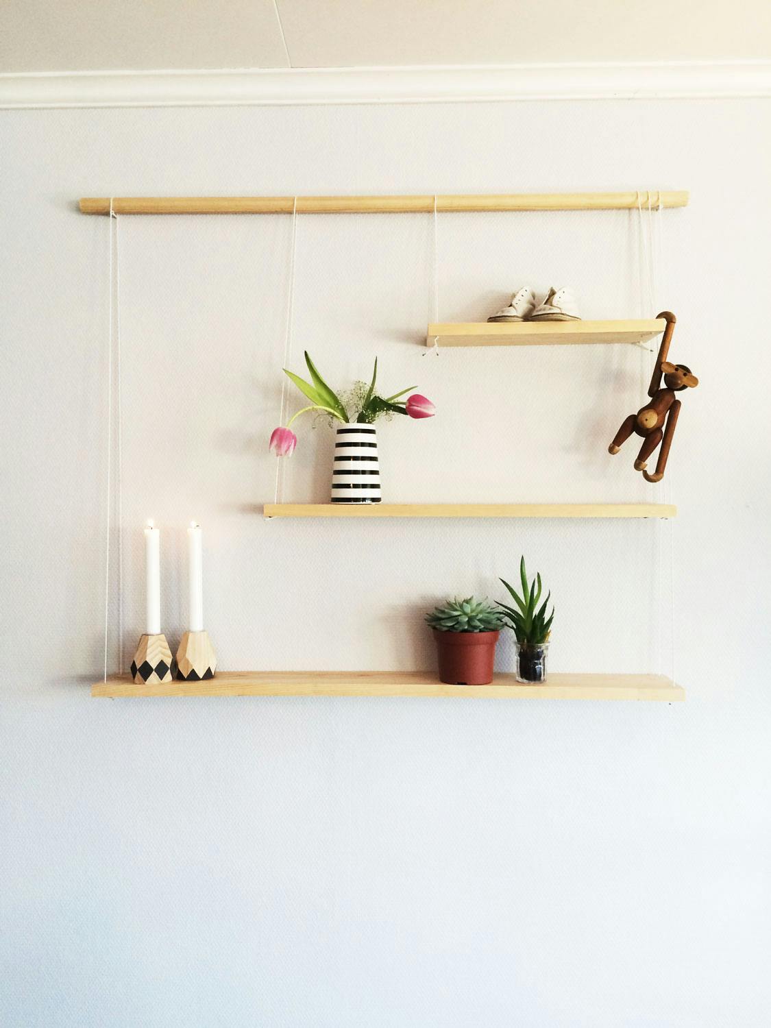 Hengende vegghyller Vegghyller med enkelt oppheng, diy